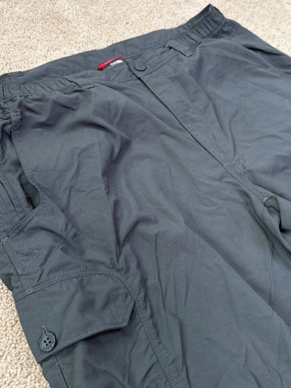 The North Face Pants Mens XL Gray Ripstop Nylon Hiking Outdoor Cargo Camping